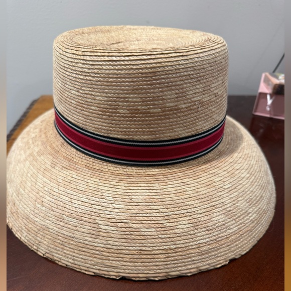 NWOT Tula Pink Carmel Palm Straw Sun Hat UPF 50+ Fair Trade One Size - Picture 7 of 8